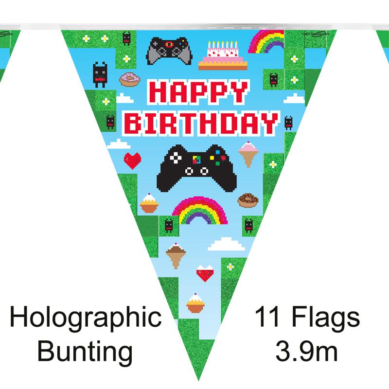 Birthday Blox Game Bunting