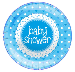 Baby Shower Blue Plates 8pk