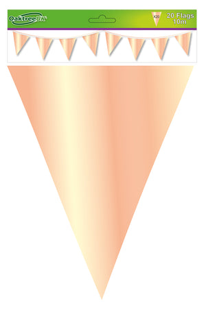 Rose Gold Metallic Bunting 10M