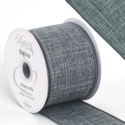 Wired Edge Burlap Grey