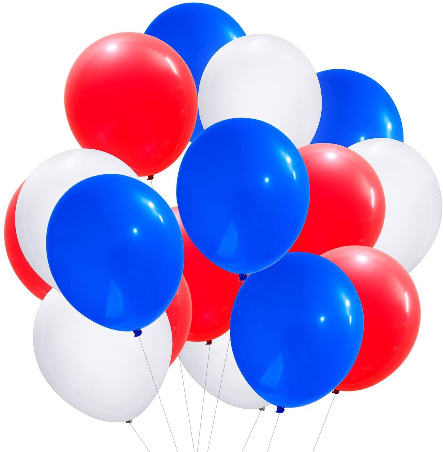 Red Wh Blue 12" Balloons 25PK