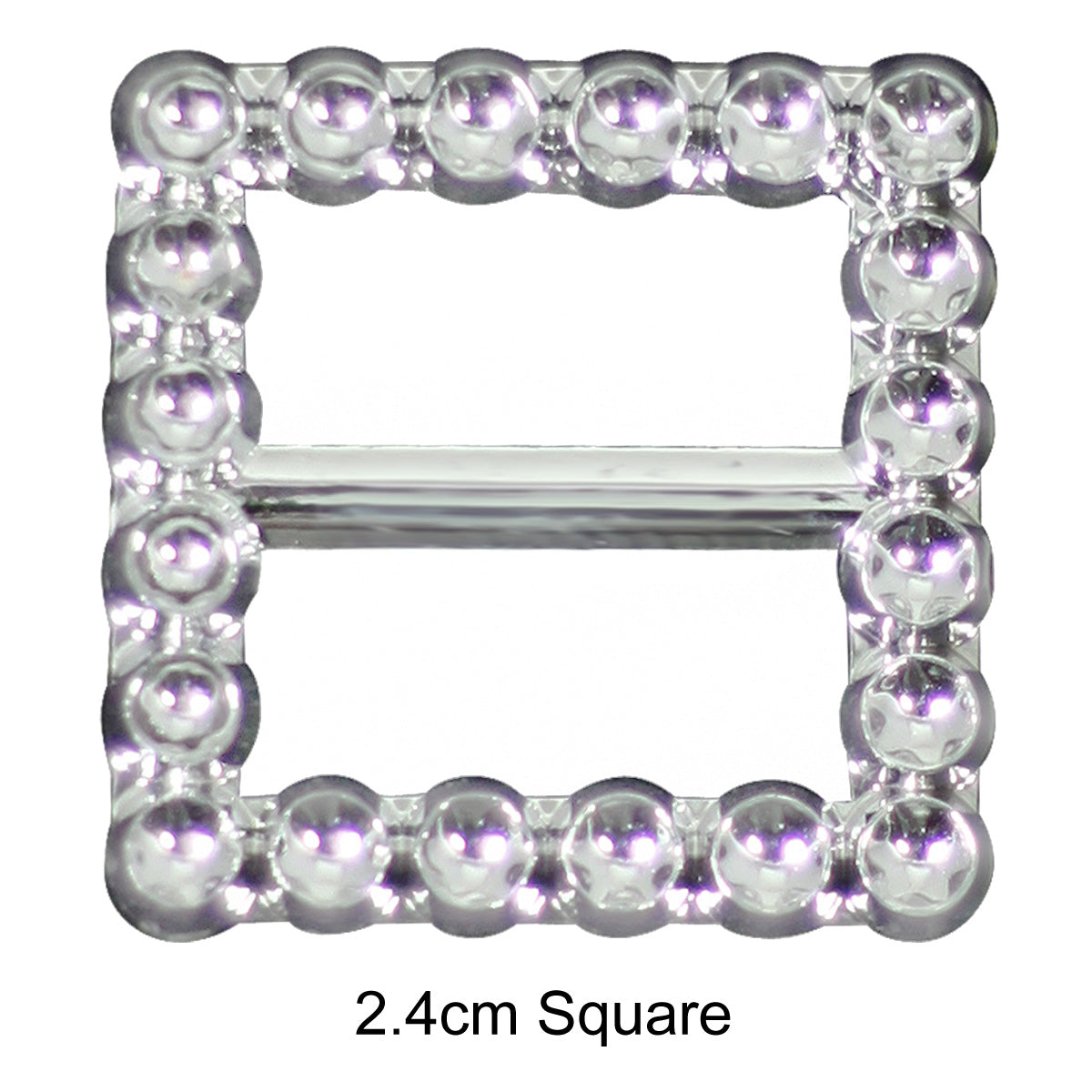 Eleg Diam Buckle 2.4cmSq 10pk