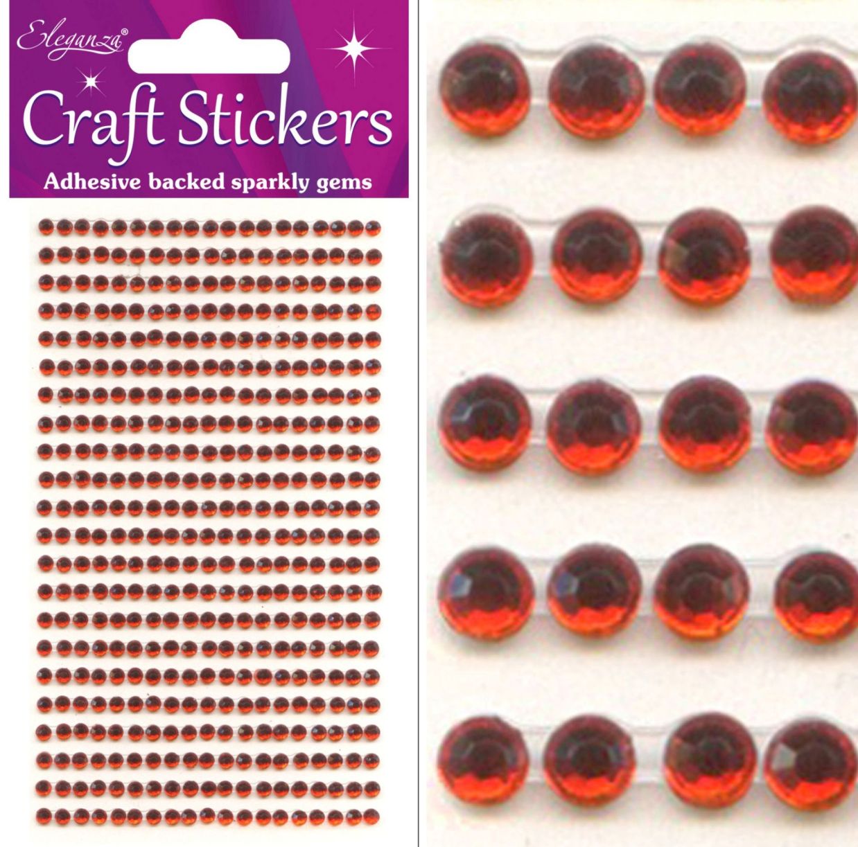 Stickers Gems Red 3mm
