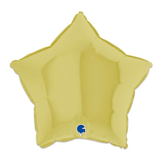 Matt Yellow 18" Star Balloon
