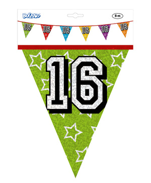 Holographic 16th Bunting