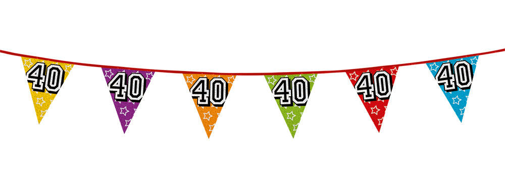 Holographic 40th Bunting