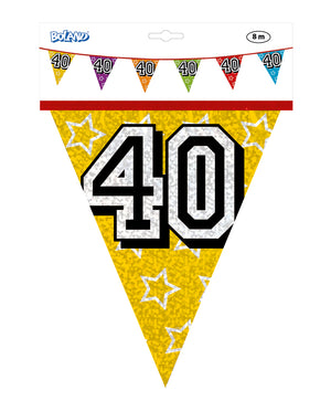 Holographic 40th Bunting