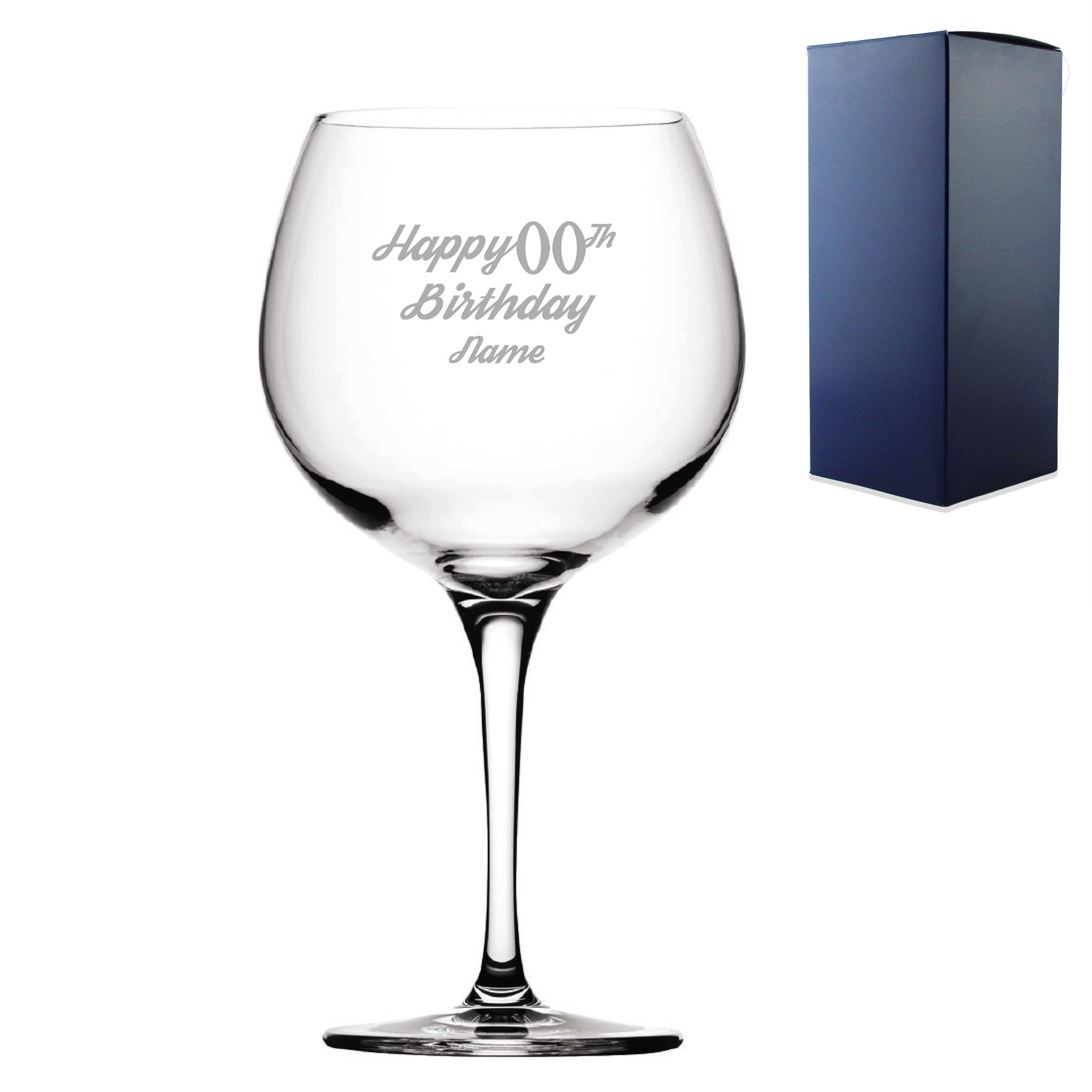 Engraved Primeur Balloon Happy 20,30,40,50... Birthday Modern, Gift Boxed Image 1