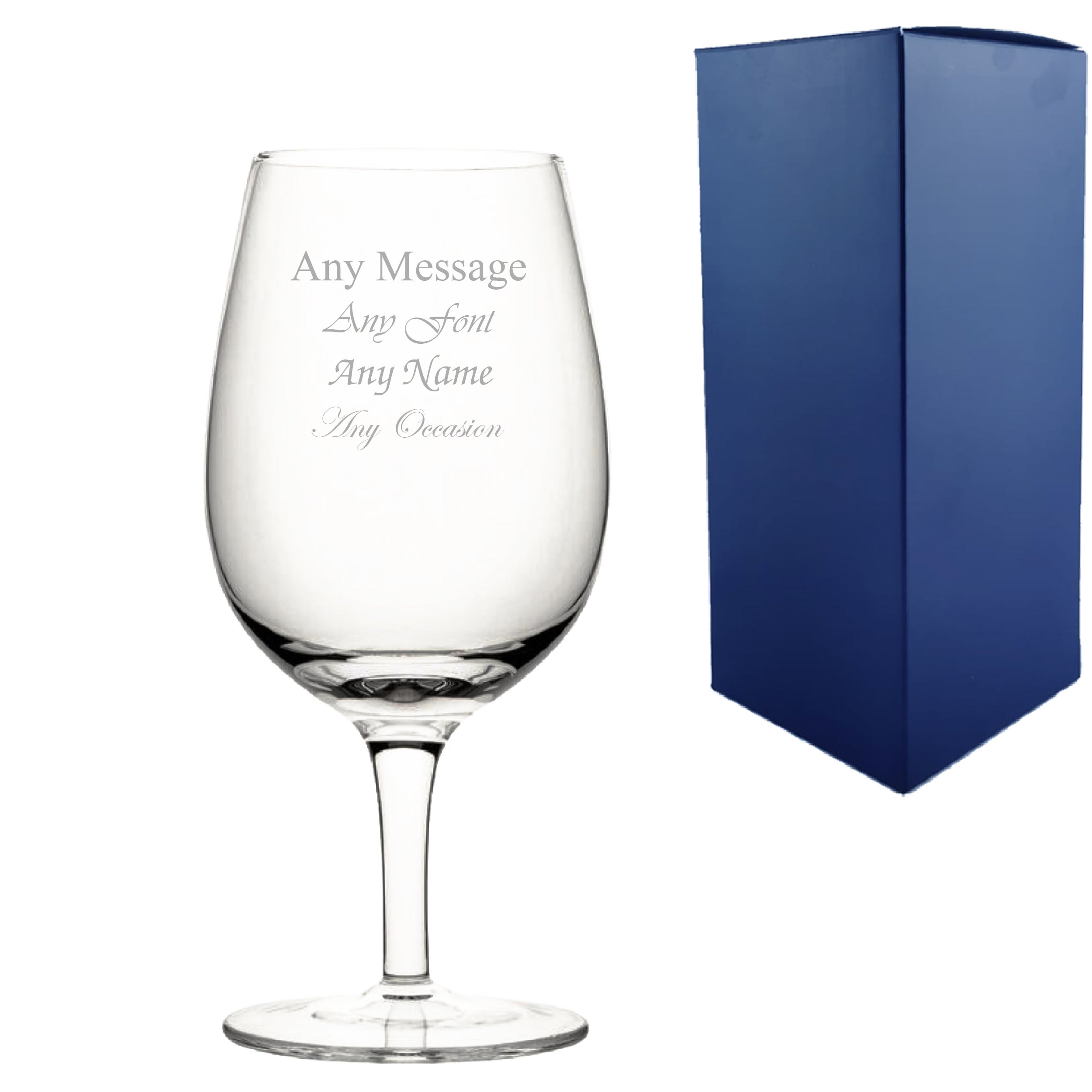 Engraved Shoreditch Wine Glass 12.5oz/369ml, Any Message Image 1