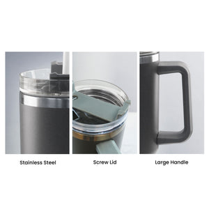 Engraved Extra Large Grey Travel Cup 40oz/1135ml, Any Message Image 6