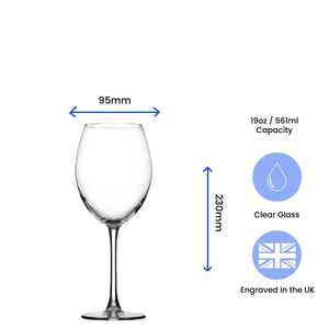 Engraved Enoteca Wine Glass Happy 20,30,40,50...Birthday Classic, Gift Boxed Image 3