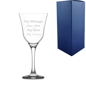 Engraved 370ml Vals Vintage Wine Glass With Gift Box Image 1