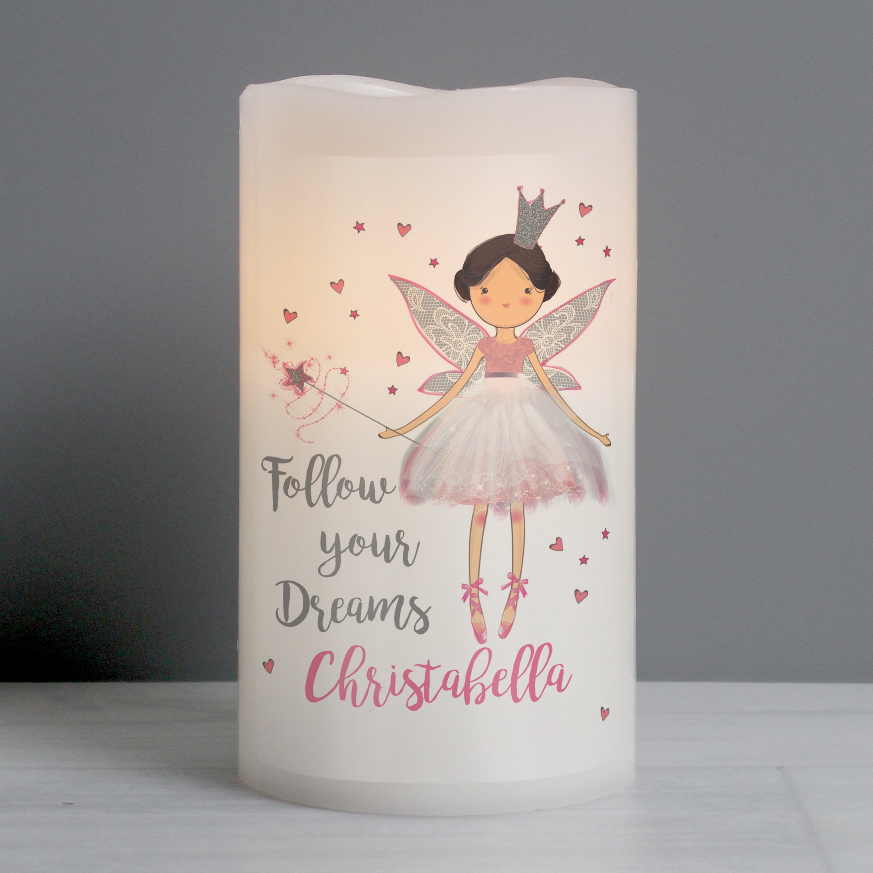 Personalised Fairy Princess Night Light LED Candle