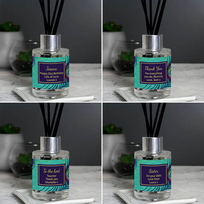 Personalised Peacock Reed Diffuser