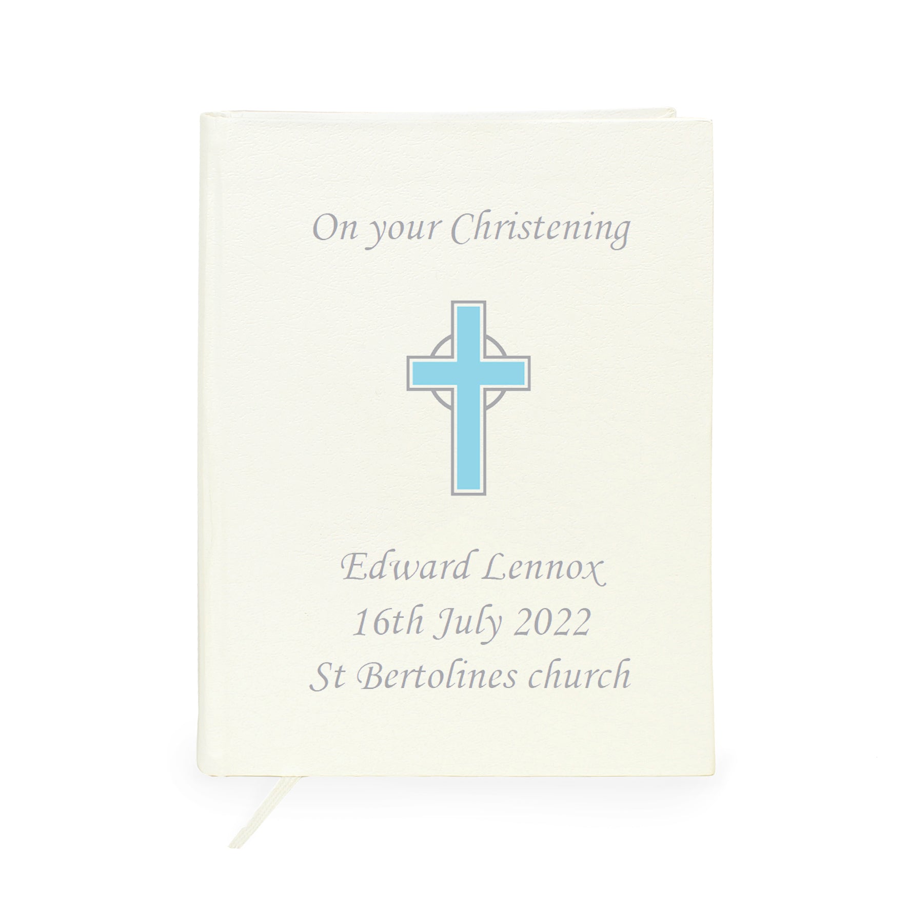 Personalised Blue Cross Holy Bible - Eco-friendly