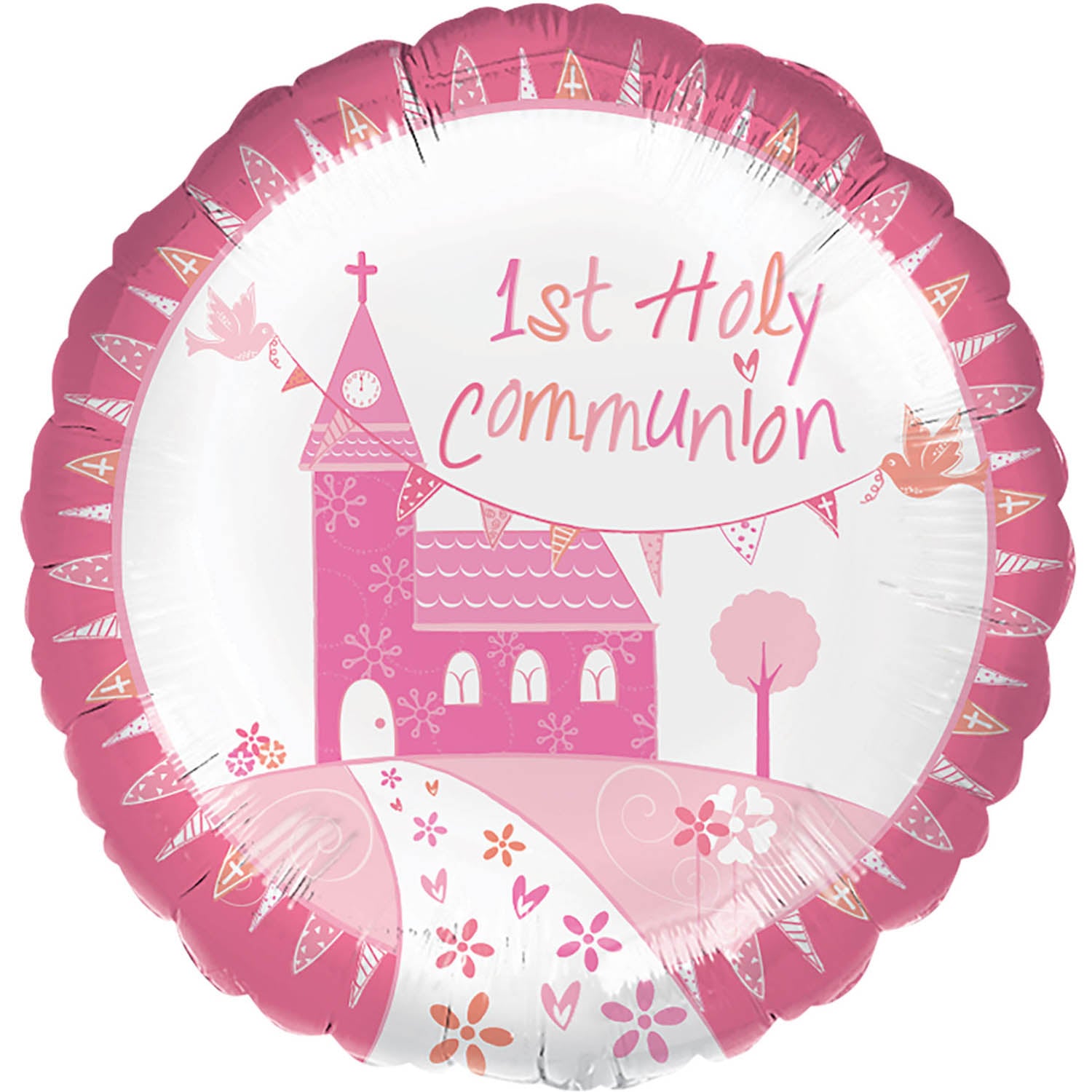 1st Communion PinkFoil Balloon