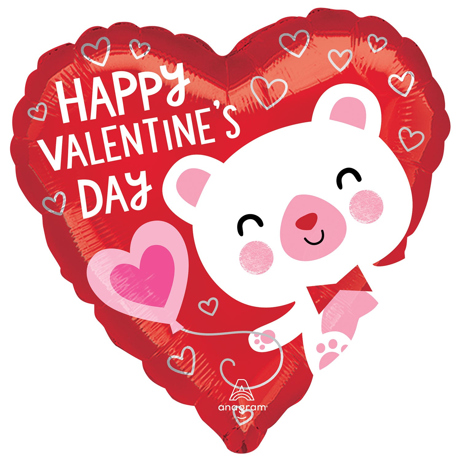 White Valentine Bear standard
