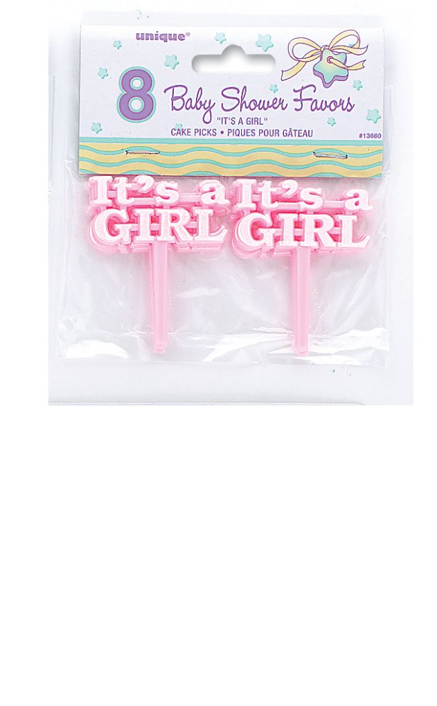 It's a Girl Cake Picks PK8