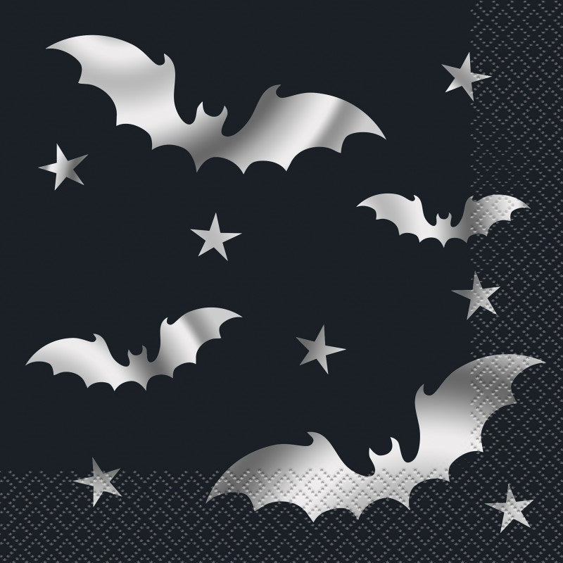 20 SILVER BATS LUN NAPKINS-FS