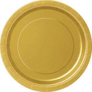 GOLD 9" PLATES 16pk- Paper Pla