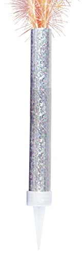 Ice Fountain Candle Silver 2pk