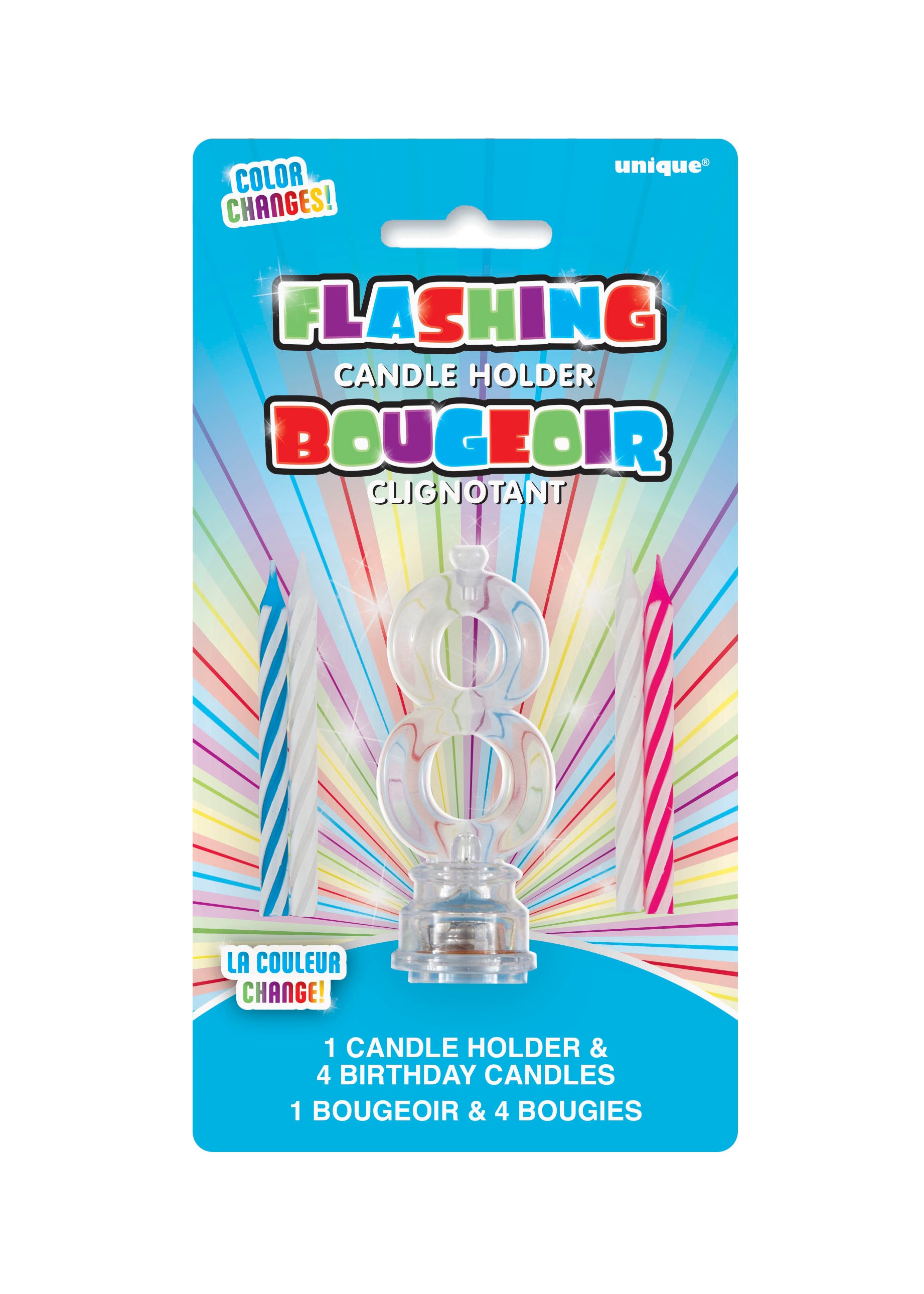 Number8 Flashing Candle Holder