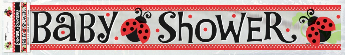 LIVELY LADYBUGS FOIL BANNER 1