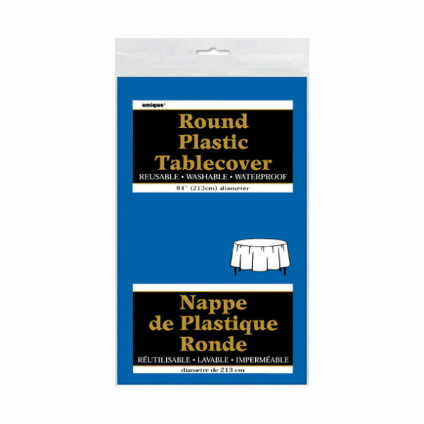 Tablecover R/Blue Round Plast