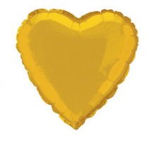 Heart Foil 18" Balloon Gold