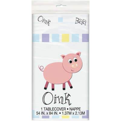 Pastel Farm Animals Tablecover