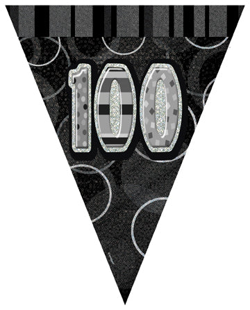 100th Blk Glitz Pen Banner