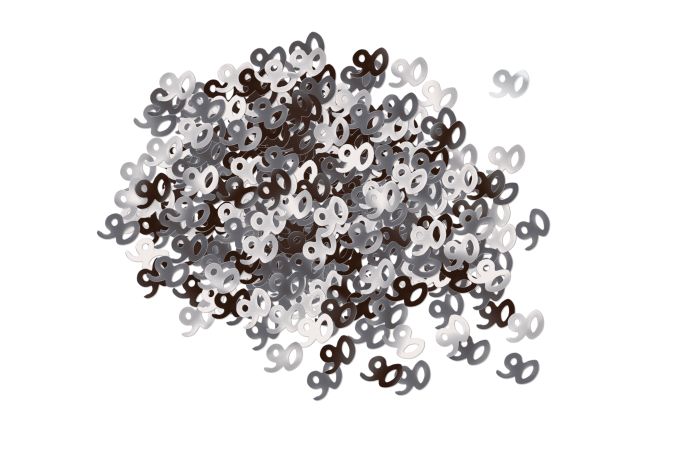 90 BLACK & SIL GLITZ CONFETTI