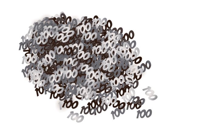 100 BLACK &SIL GLITZ CONFETTI