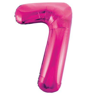 Num 7 Pink 34" Balloon