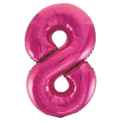 Num 8 Pink 34" Balloon