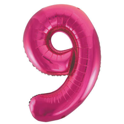 Num 9 Pink 34" Balloon