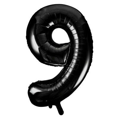 Num 9 Black 34" Balloon