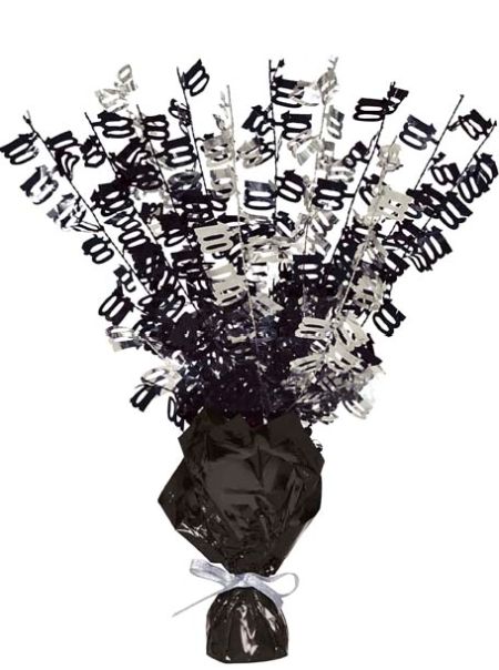100 BLACK GLITZ CENTREPIECE