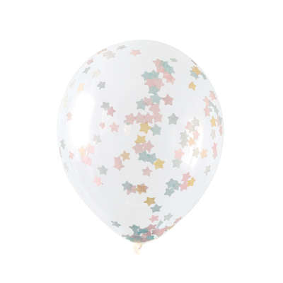 Confetti Balloon Pastel Stars