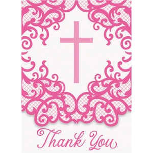 Confirmation Pink Thankyou 8pk