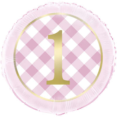 18"PKG PNK GNHM 1ST BDY FL BLN