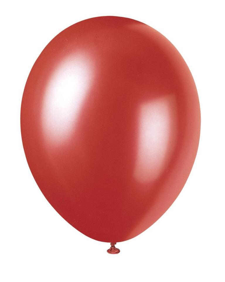 Pearl Flame Red12" Balloon 8pk