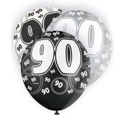 discon 90th BLACK GLITZBALLOON