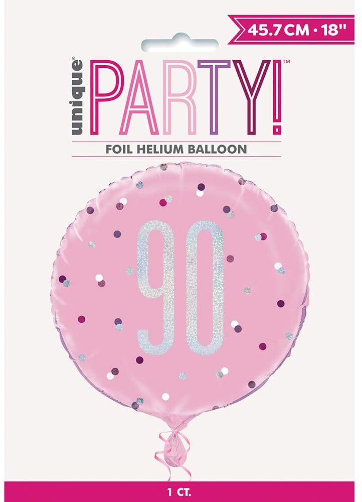 Glitz Pink 90th 18" Balloon