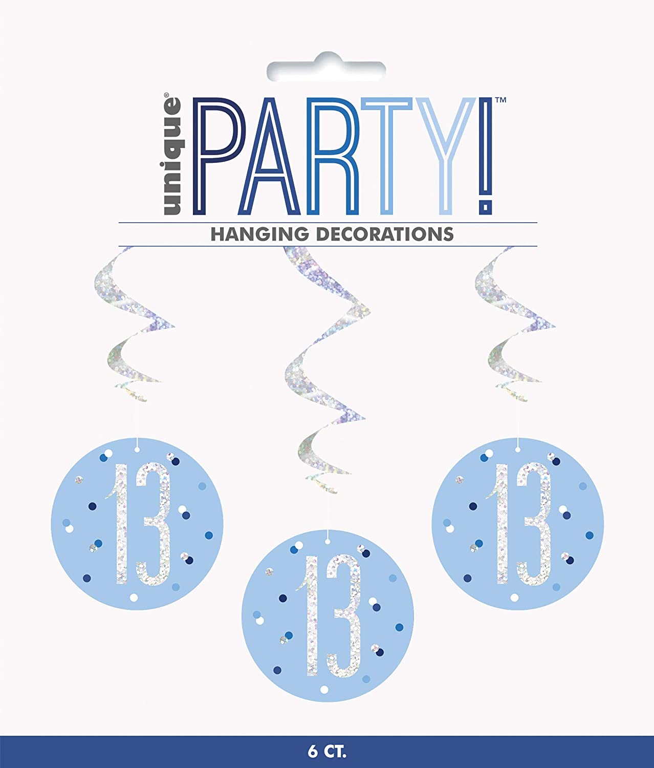 Glitz Blue 13th Swirl Dec 6pk