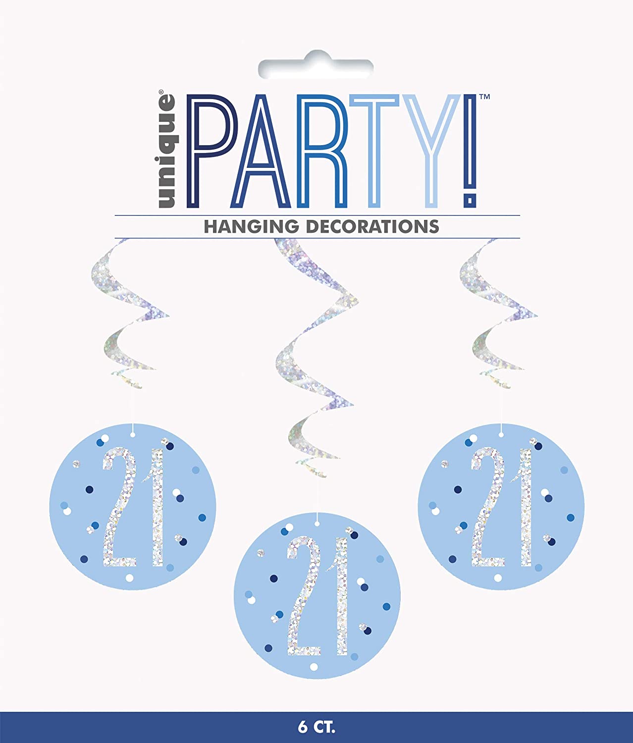Glitz Blue 21st Swirl Dec 6pk