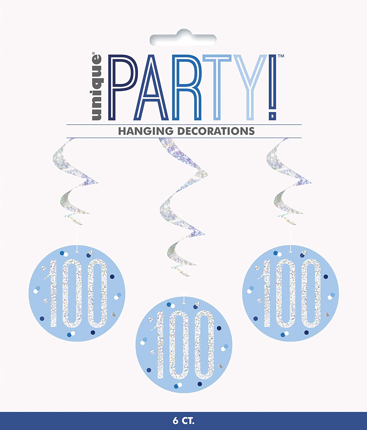Glitz Blue 100th Swirl Dec 6pk