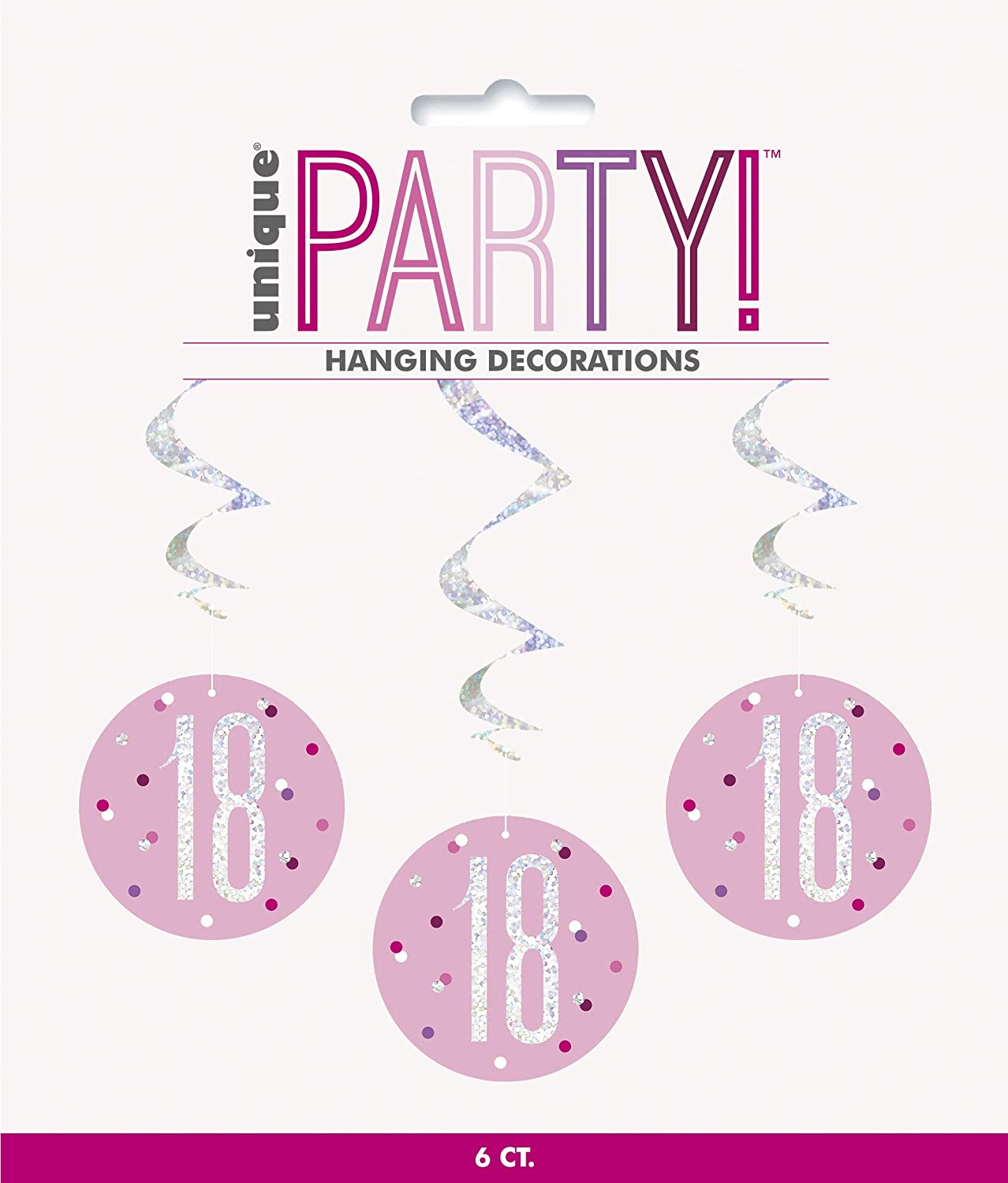 Glitz Pink 18th Swirl Dec 6pk
