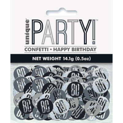 80 Black Glitz Confetti