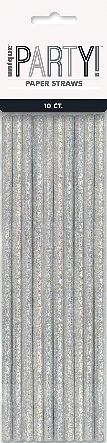 Glitz Blk Paper Straws 10pk